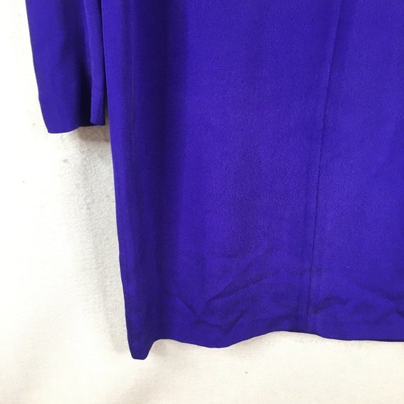 Vintage Silk Dress Womens 4 Purple Career Event Occasion Wedding Cocktail Formal - Picture 7 of 16